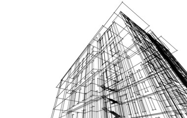Architectural design 3d rendering