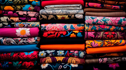 traditional colorful turkish souvenirs in the market
