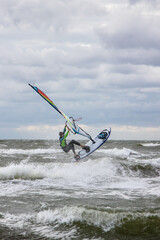 Windsurfing in the Black Sea, Russia.