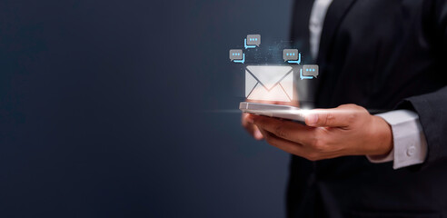 Email Marketing Campaign, email newsletters sent to communication in business marketing strategies,...