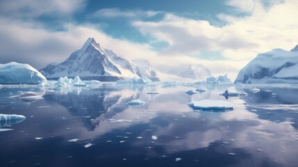 Fototapeta na wymiar Antarctica wild natural landscape