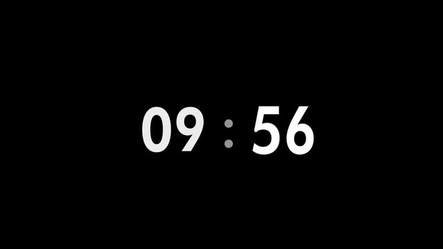 10 minutes countdown timer animation, 4k UHD