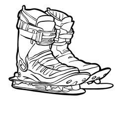 yellow snow boot winter clipart