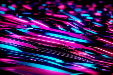 Abstract neon lights background 3d render - obrazy, fototapety, plakaty