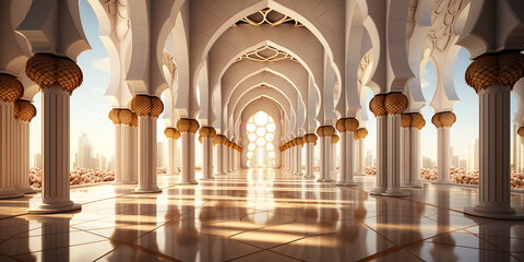 Fototapeta premium Wunderschöne Architektur einer Kathedrale im Querformat für Banner, ai generativ