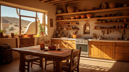 Southwestern Kitchen with Desert Tones