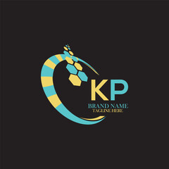 KP letter logo. KP simple and modern logo. KP luxurious alphabet design. Elegant and stylish KP logo design for your company KP letter logo vector design. backround with black