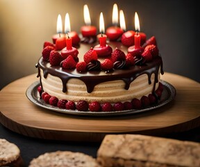 cake with candles