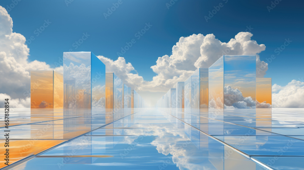 Poster cloud computing technology and cloud computing technology concept, ai