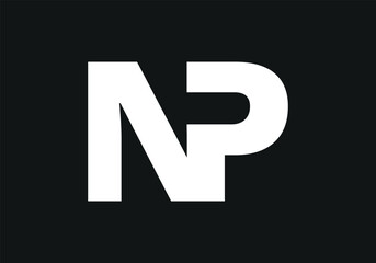 NP Letter Initial Logo Design, Vector Template