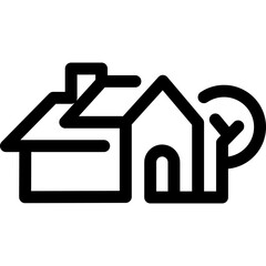 house minimal line icon