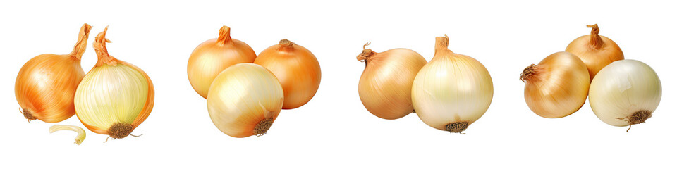 Vidalia onions Vegetable Hyperrealistic Highly Detailed Isolated On Plain White Background