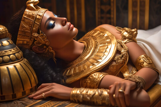 Ancient Roman or Greek citizen wearing a laurel on his head (Generative AI)