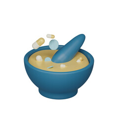 mortar pharmacy 3d icon