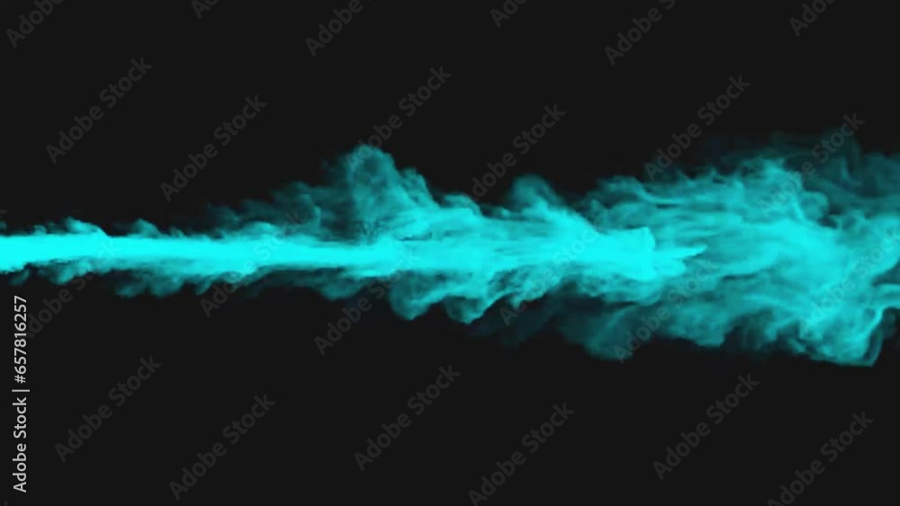 Poster animation of birch mint smoke on a gray background. footage for intro. rendering simulation.