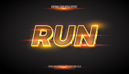 Modern Gradient bright color with futuristic theme mockup text. Editable 3d text effect styles