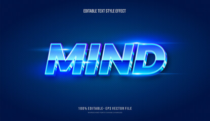 Modern Gradient bright color with futuristic theme mockup text. Editable 3d text effect styles