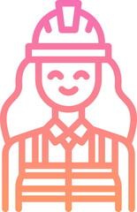 worker woman icon