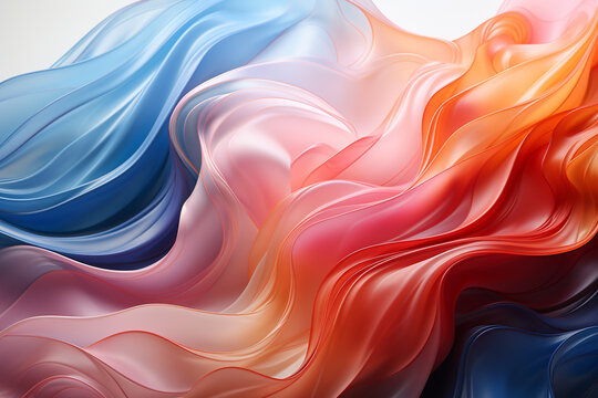 Dance of indescribable beauty: Watercolor swirls in delicate shades on a soft background.