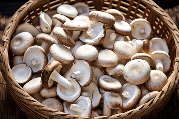 Freshly Harvested Edible Mushrooms