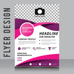creative business brochure flyer design with vibrant colors template design illustration