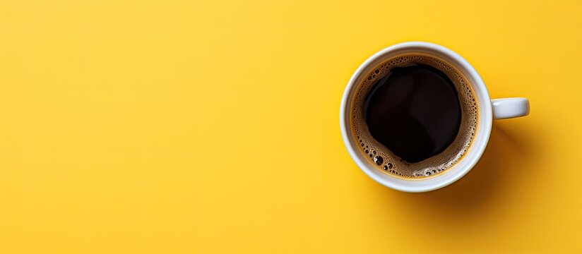 Black coffee on yellow © AkuAku