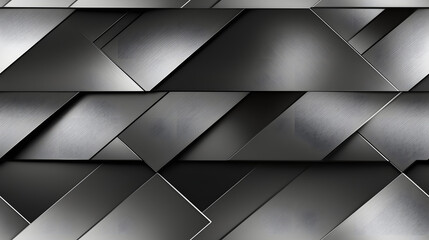 Seamless Brushed Stainless Steel Texture with Geometric Shapes - obrazy, fototapety, plakaty