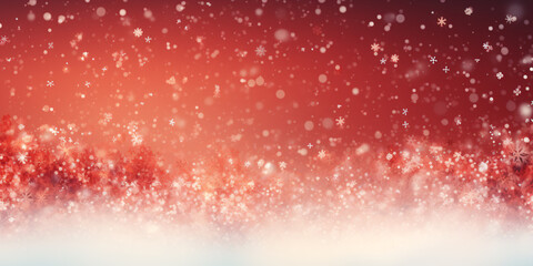 A snowy red backdrop sets the stage for a Christmas-themed winter design.
