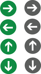 set of arrows direction signs in two colors suitable for many uses