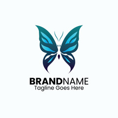 Colorful Butterfly Logo Design, Cosmetic or Spa Center butterfly icon logo