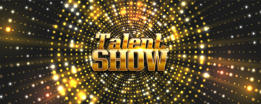 Talent Show sign on bright background. Vector illustration.