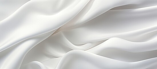 Obraz premium Wavy fabric on white background