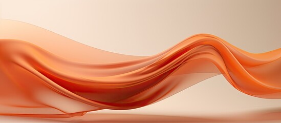 Obraz premium Abstract fashion background with flowing sienna colored fabric resembling the motion of flying waves