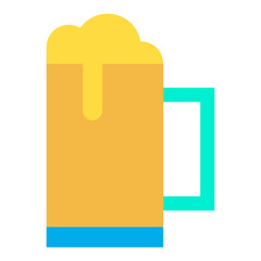 Flat Beer glass icon