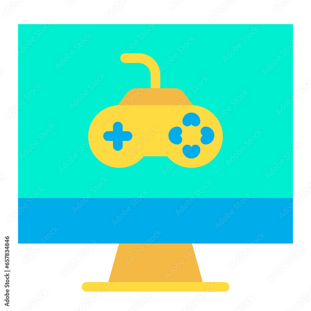 Canvas Prints Flat Monitor Game icon