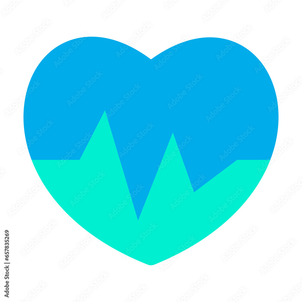 Sticker flat heart arrow icon