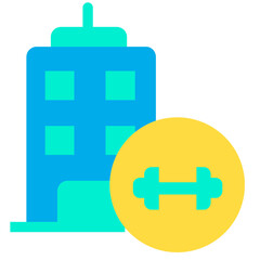 Obraz premium Flat Gym Building icon