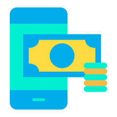 Flat Dollar Mobile Payment icon