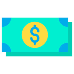 Flat Dollar Note icon