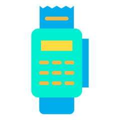 Flat Payment machine icon