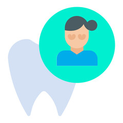 Flat Woman Dentist icon