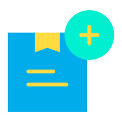 Obraz premium Flat Add delivery package icon