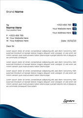 Simple Corporate Letterhead design template.Vector illustration.