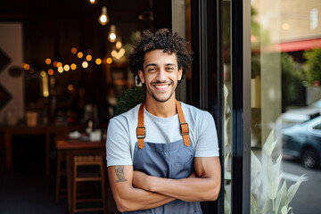 Portrait of successful small business owner standing proudly and looking at camera. - Powered by Adobe