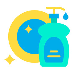 Flat Dish Wash icon