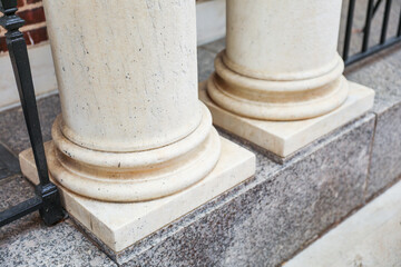 Greek columns, bathed in golden sunlight, evoke timeless grandeur and architectural mastery
