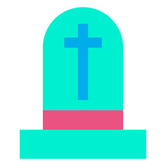 Obraz premium Flat Tombstone icon