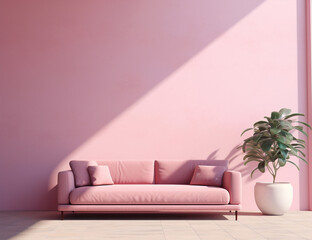 Modern interior style furniture room living floor sofa decorative home design wall