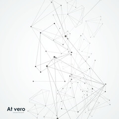 Vector dots and lines design. Concept modern futuristic background