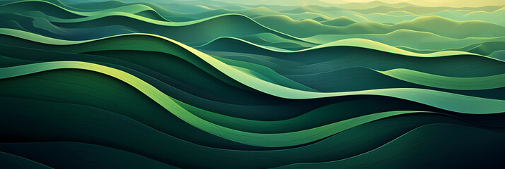 Obraz premium Abstract green waves, background for wallpaper, wallpaper, green sustainable energy concept